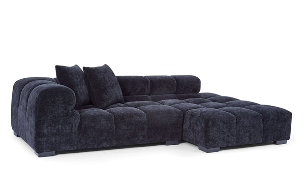 low back 2 piece sofa with open Chaise