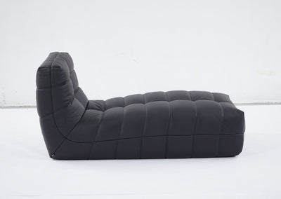 Russo2 chaise lounger (Black Leather)