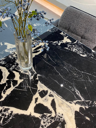 Bulgari marble dining table.