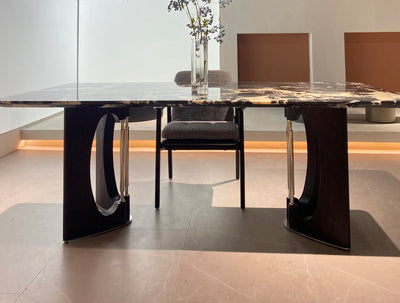 Bulgari marble dining table.