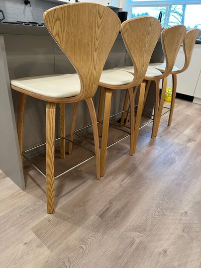 White / Natural RM counter stools ( Pair of 2)