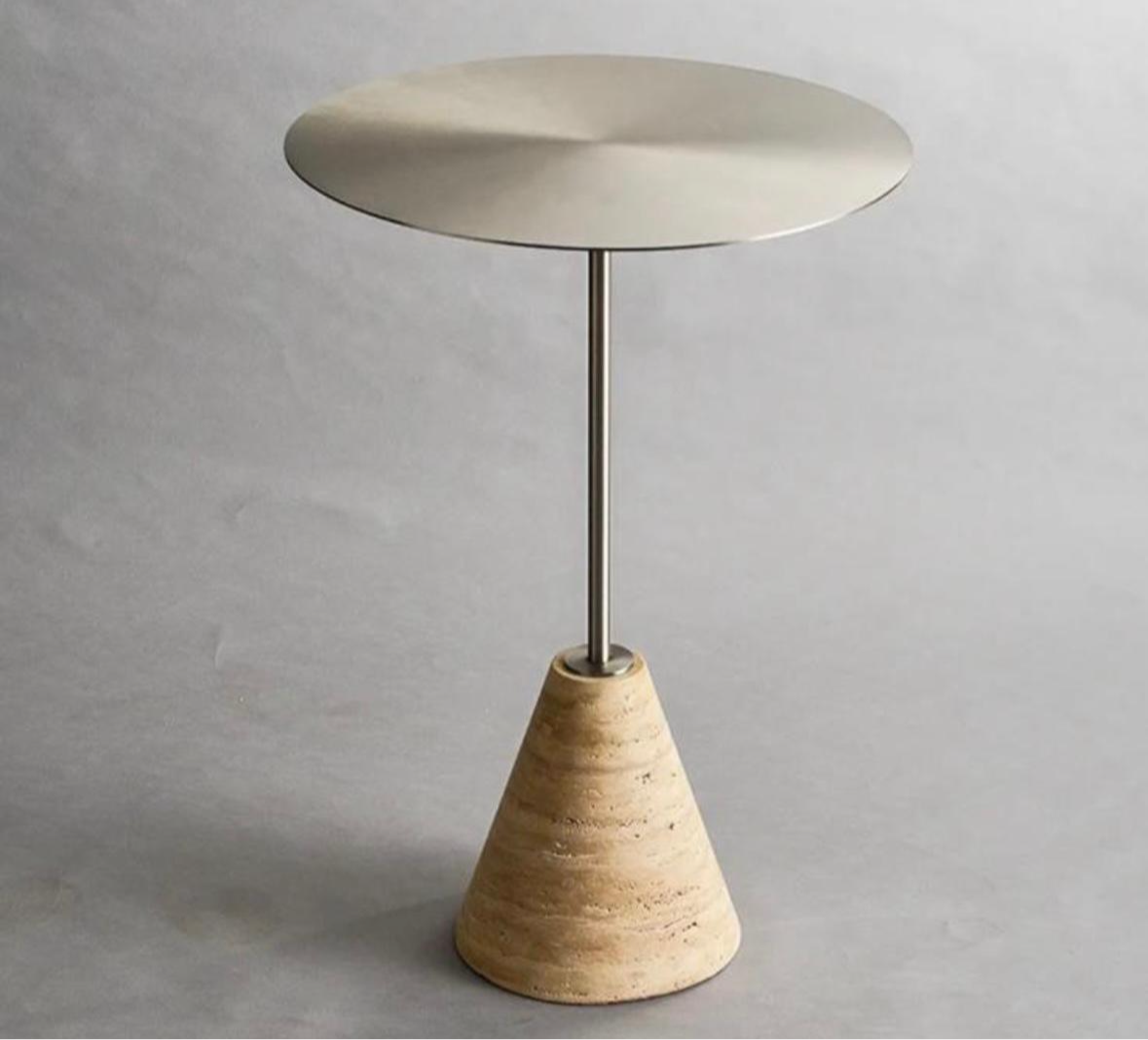 Rock steel side table