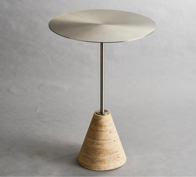 Rock steel side table