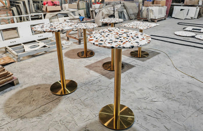 Terrazzo marble tables