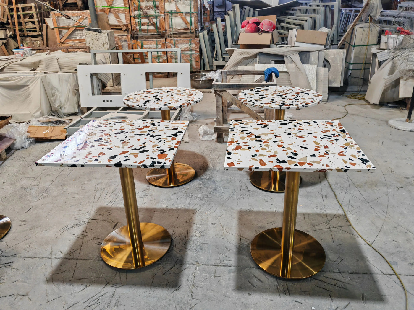 Terrazzo marble tables