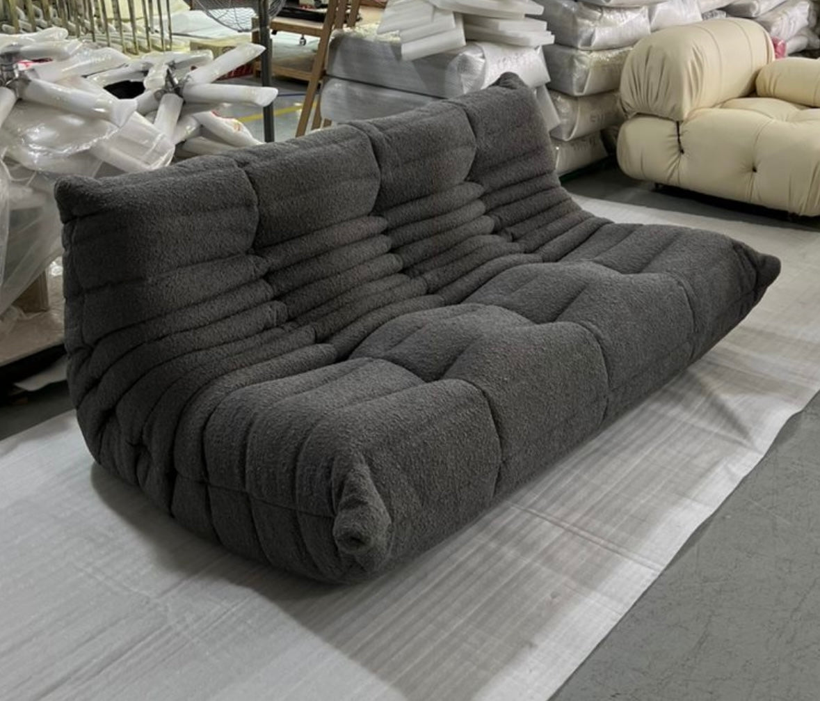 Grey Boucle Russo Sofa