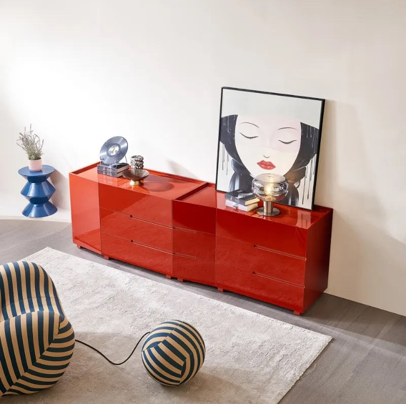 Retro Red cabinets