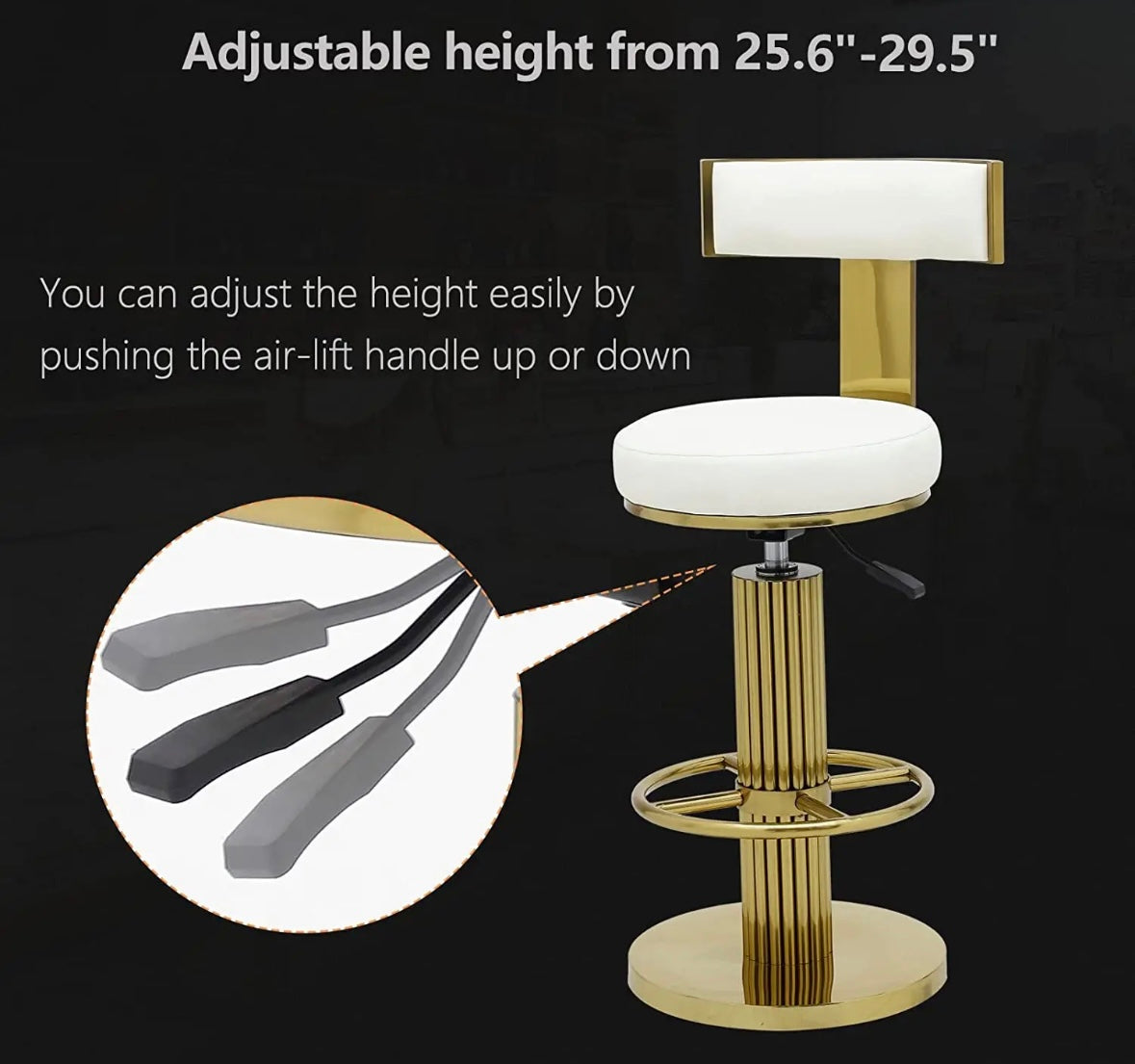 Gatsby stool (adjustable height)