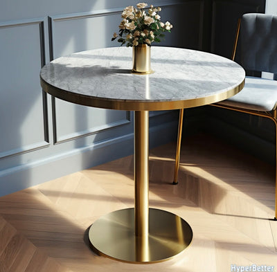 Marble dining table with frame