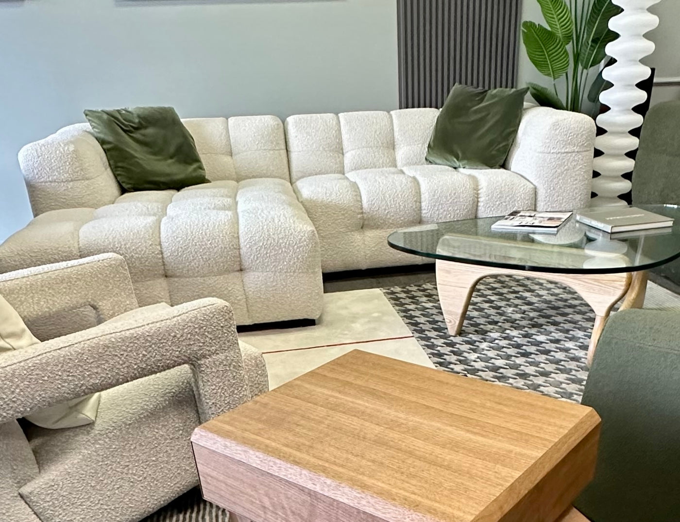 Boba Sectional mini (Cream boucle)