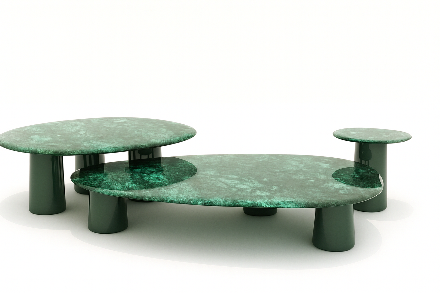 3 piece Marble Coffee table / Side table set