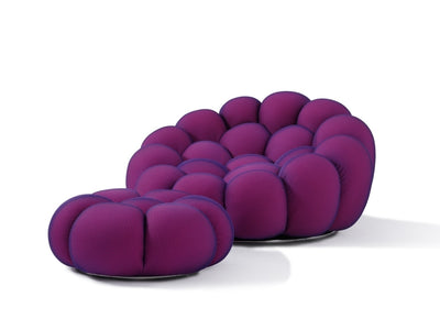 HIve chair (Swivel) in Purple hive mesh with Ottoman