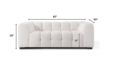 Boba Love Seat (White fluffy boucle)