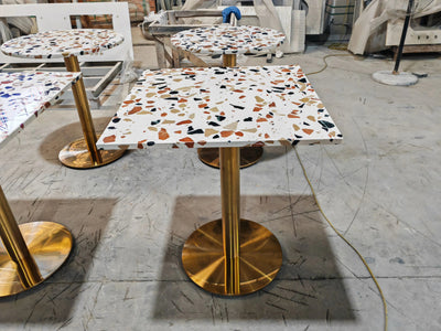 Terrazzo marble tables