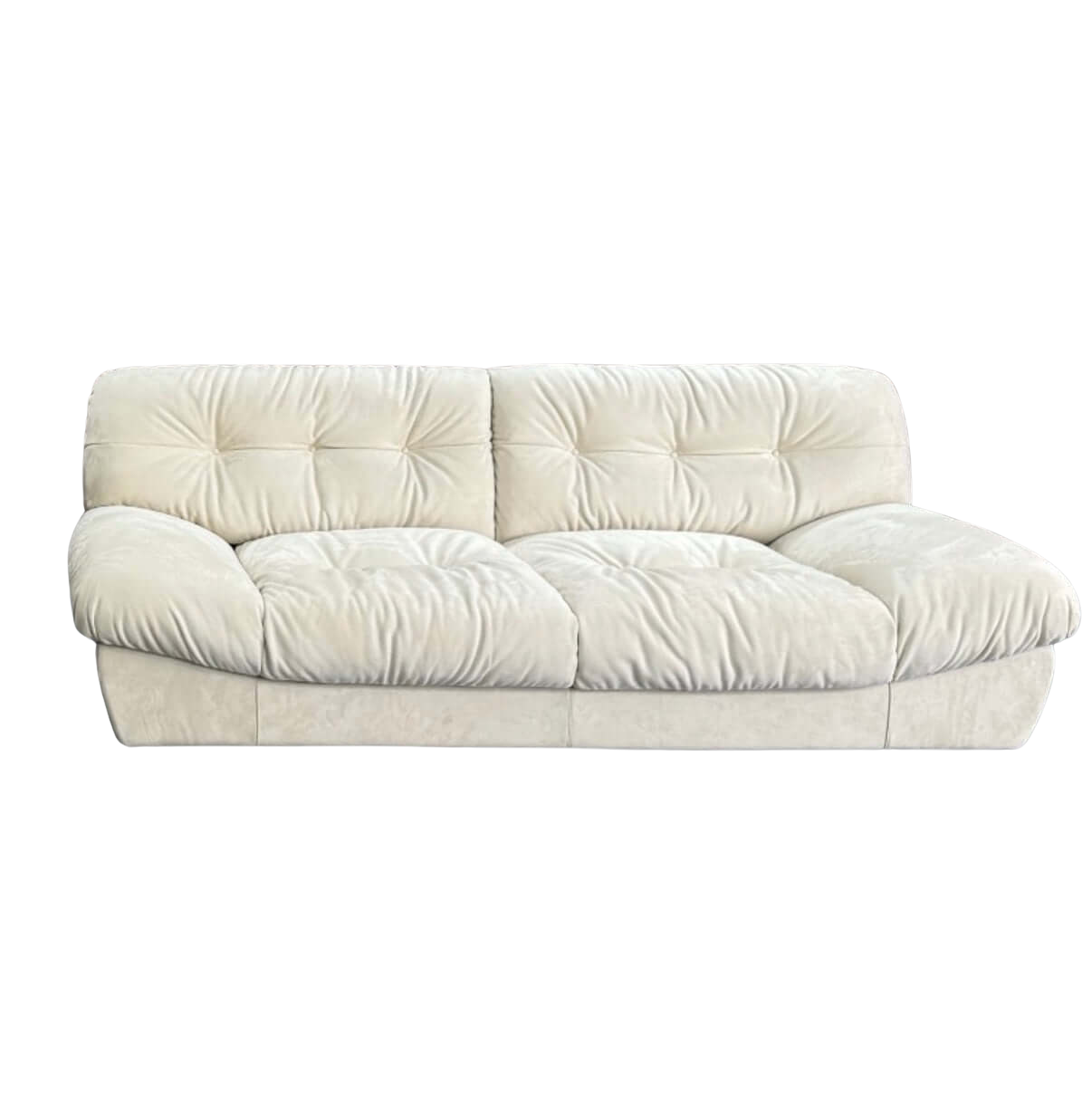 Milan love seat (Cream Alcantara)