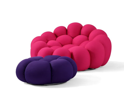 HIve chair (Swivel) in PInk & Purple Ottoman