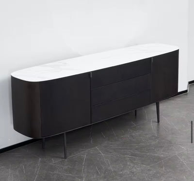 Modern credenza with stone top