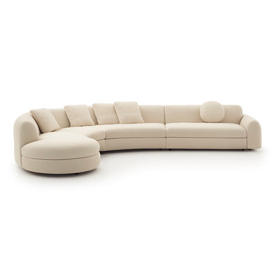 J curve 4 piece sectional sofa