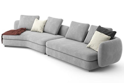 Gemini sofa (Light grey Premium Velvet)