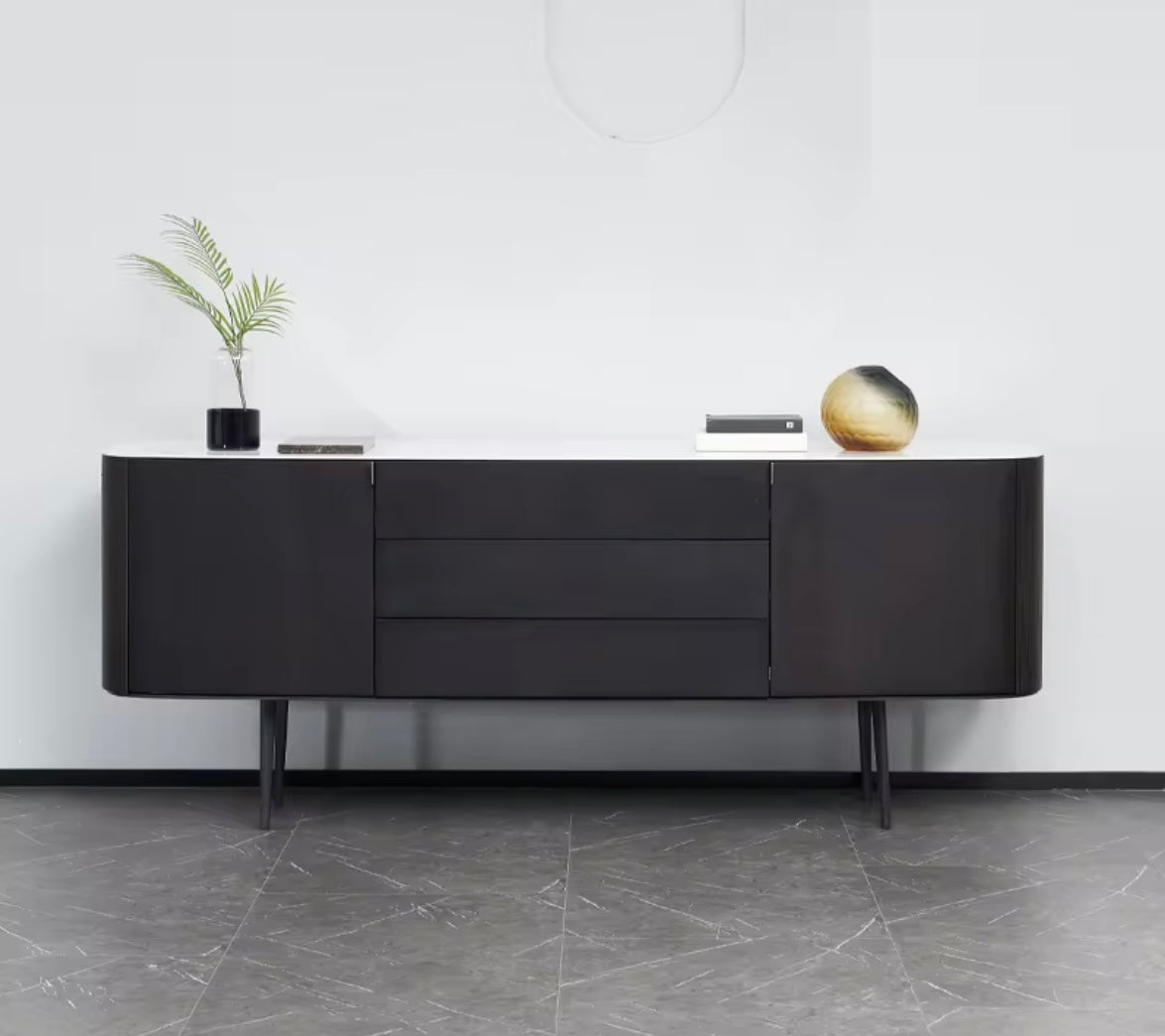 Modern credenza with stone top