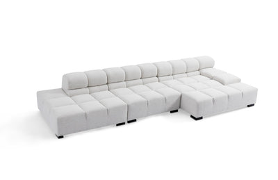 3 Piece Tufty sectional with large Chaise