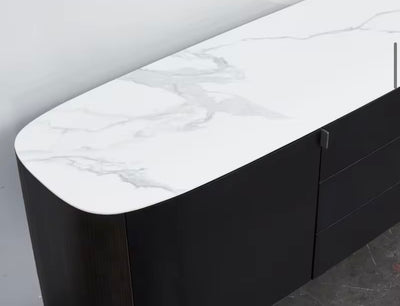 Modern credenza with stone top