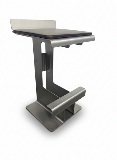 Aluminum Counter stool with leather seat pad