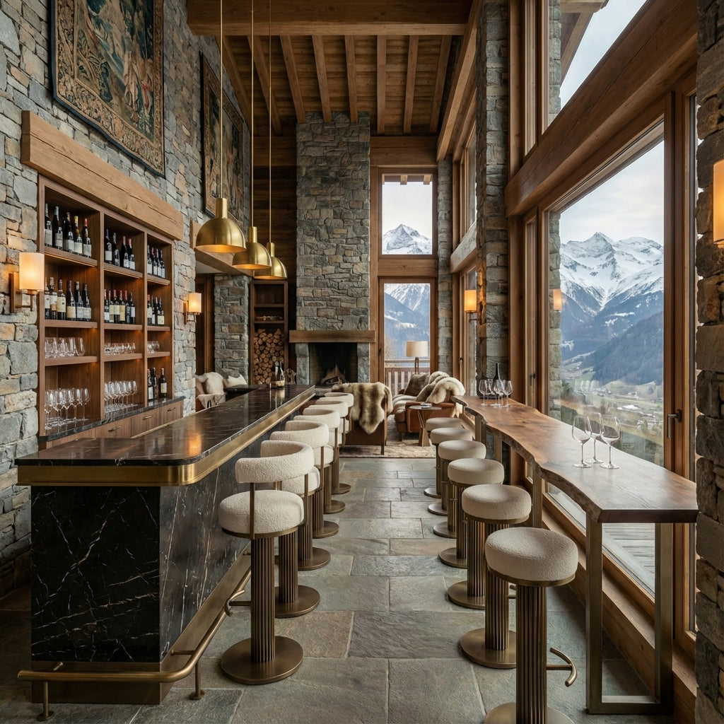 Steam punk Bar stools with back rest.