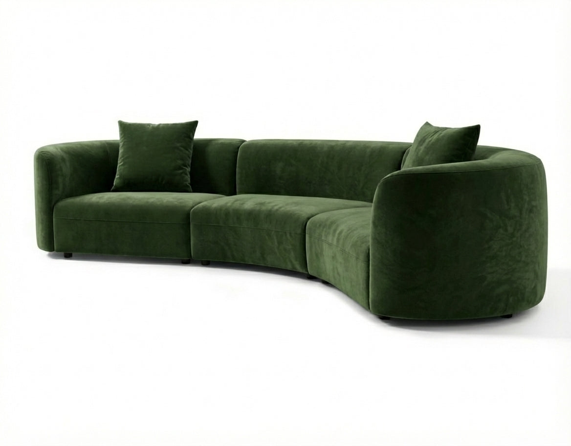 3 Piece Kagan Full arm rest Curve sofa