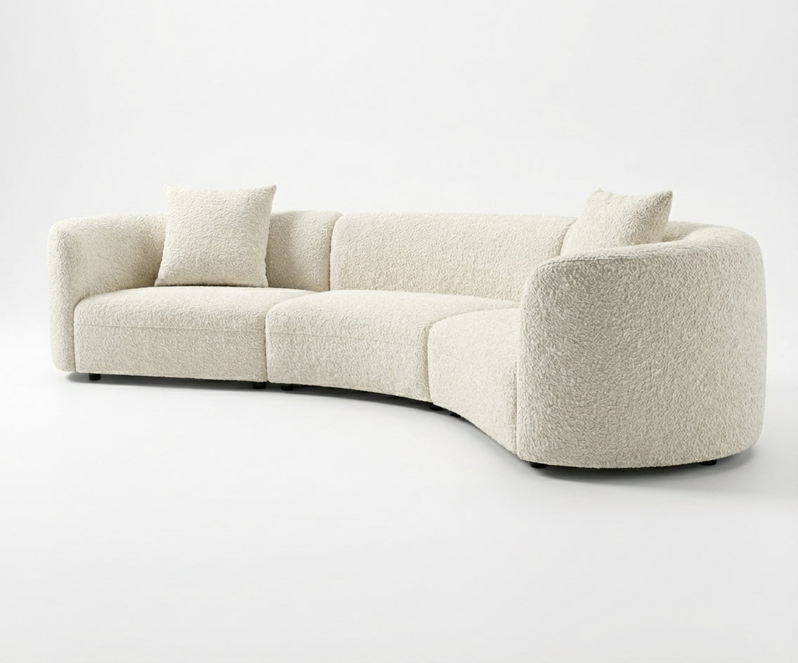 3 Piece Kagan Full arm rest Curve sofa