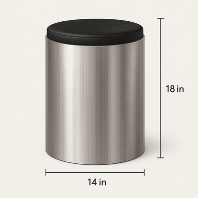 Stainless stool / Leather pad