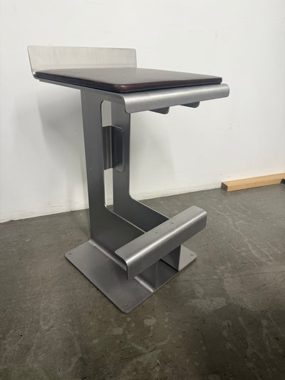 Aluminum Counter stool with leather seat pad