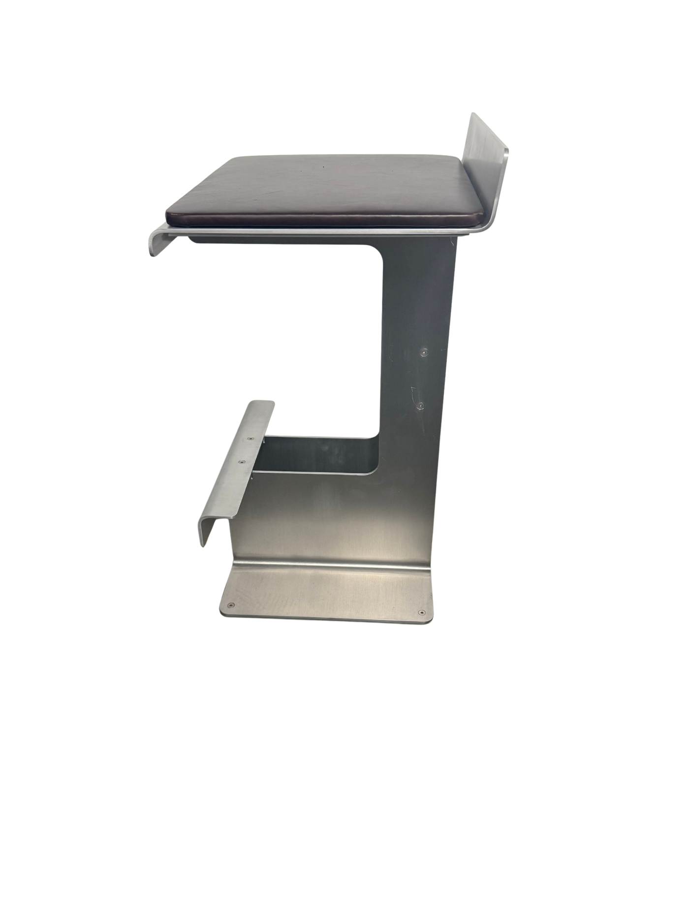 Aluminum Counter stool with leather seat pad