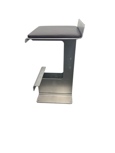 Aluminum Counter stool with leather seat pad