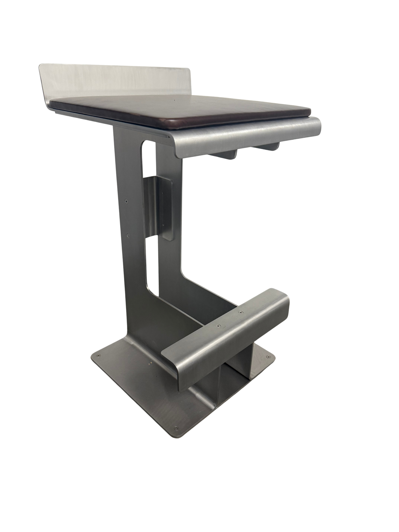 Aluminum Counter stool with leather seat pad