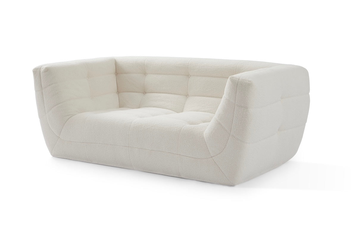 Russo2 Mini corner sofa (white fluffy boucle)