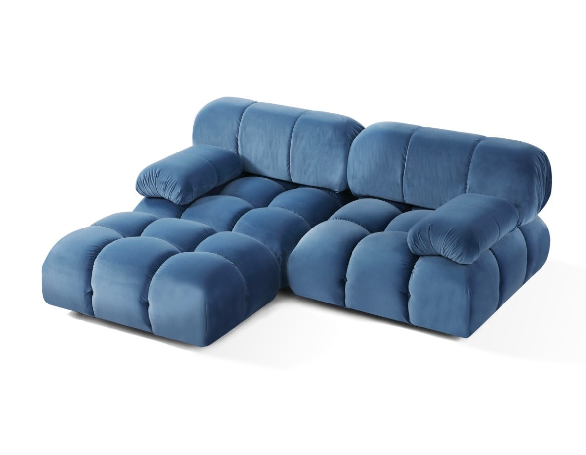 Bellivano2 Love seat (blue velvet)