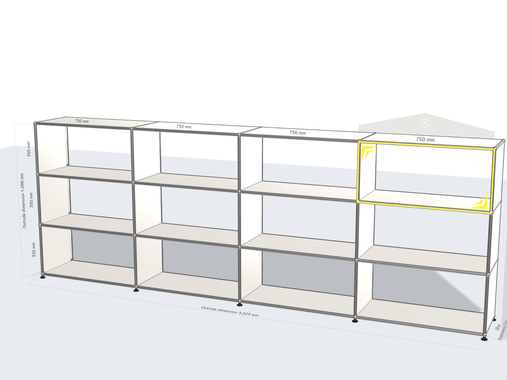 12 open side shelving unit. 120 inches 2 piece sections to make one in ...