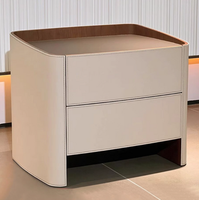 Saddle leather Nightstand