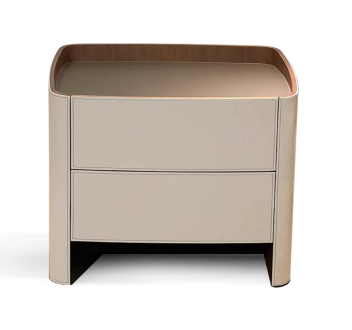Saddle leather Nightstand