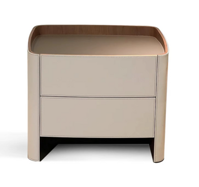 Saddle leather Nightstand