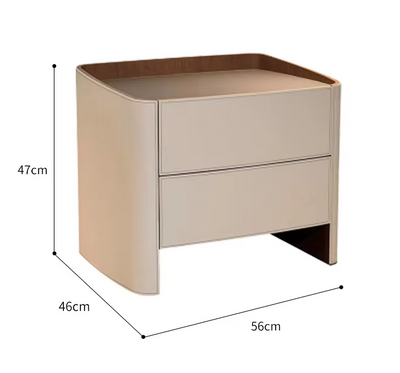 Saddle leather Nightstand