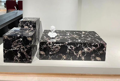 Bvlgari Black Artificial Marble Table set