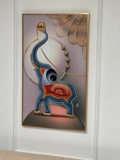 Elephant art (acrylic/ resin ) 60x100cm ( high gloss )