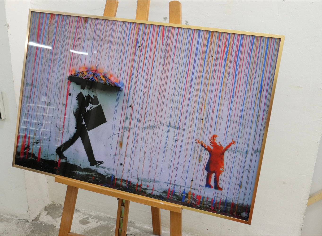 Rain drops (acrylic /resin ) 60x90cm Pop Art on acrylic with resin printing ( high gloss )