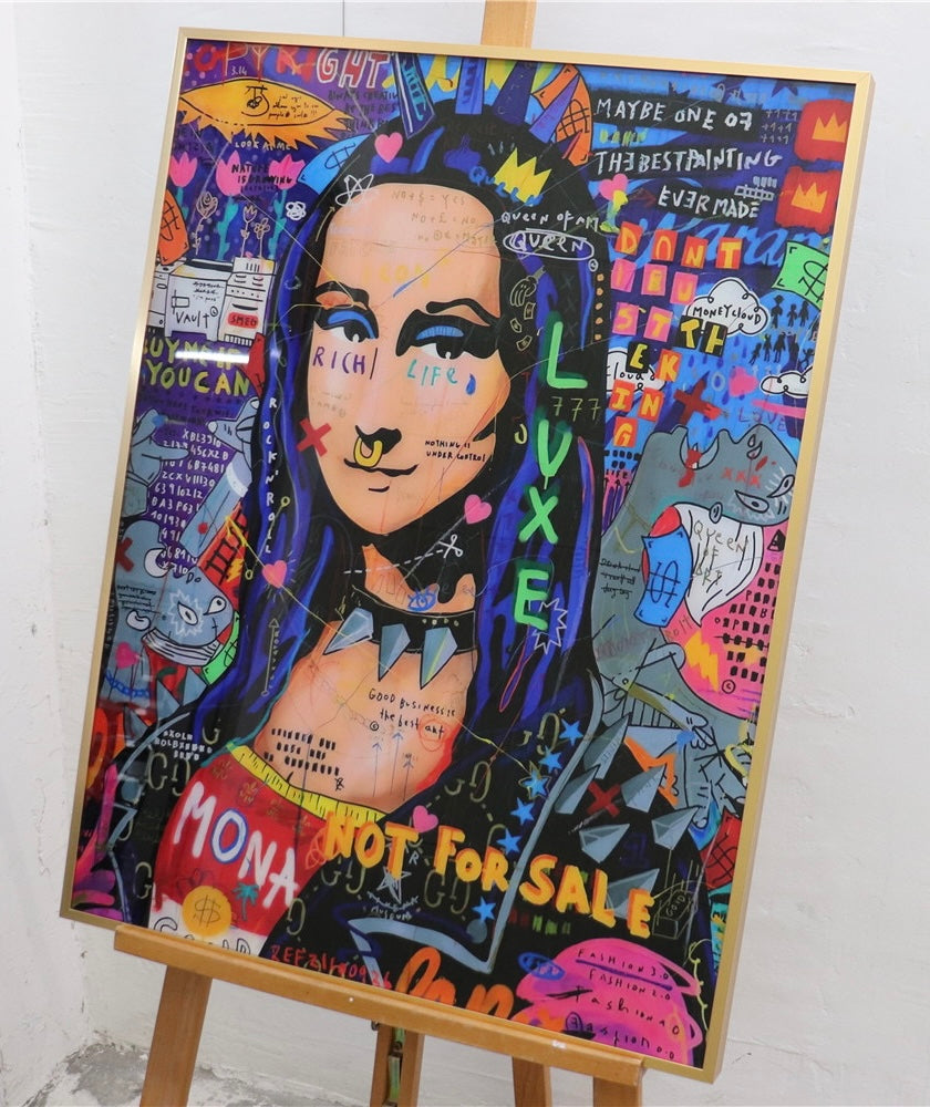 Mona Lisa pop art  70x70cm Pop Art on acrylic with resin printing ( high gloss )