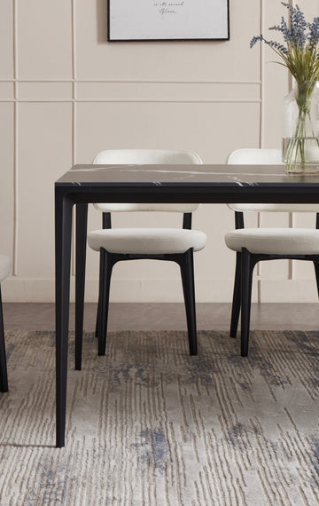 Black Sintered stone dining table – Retro modern designs