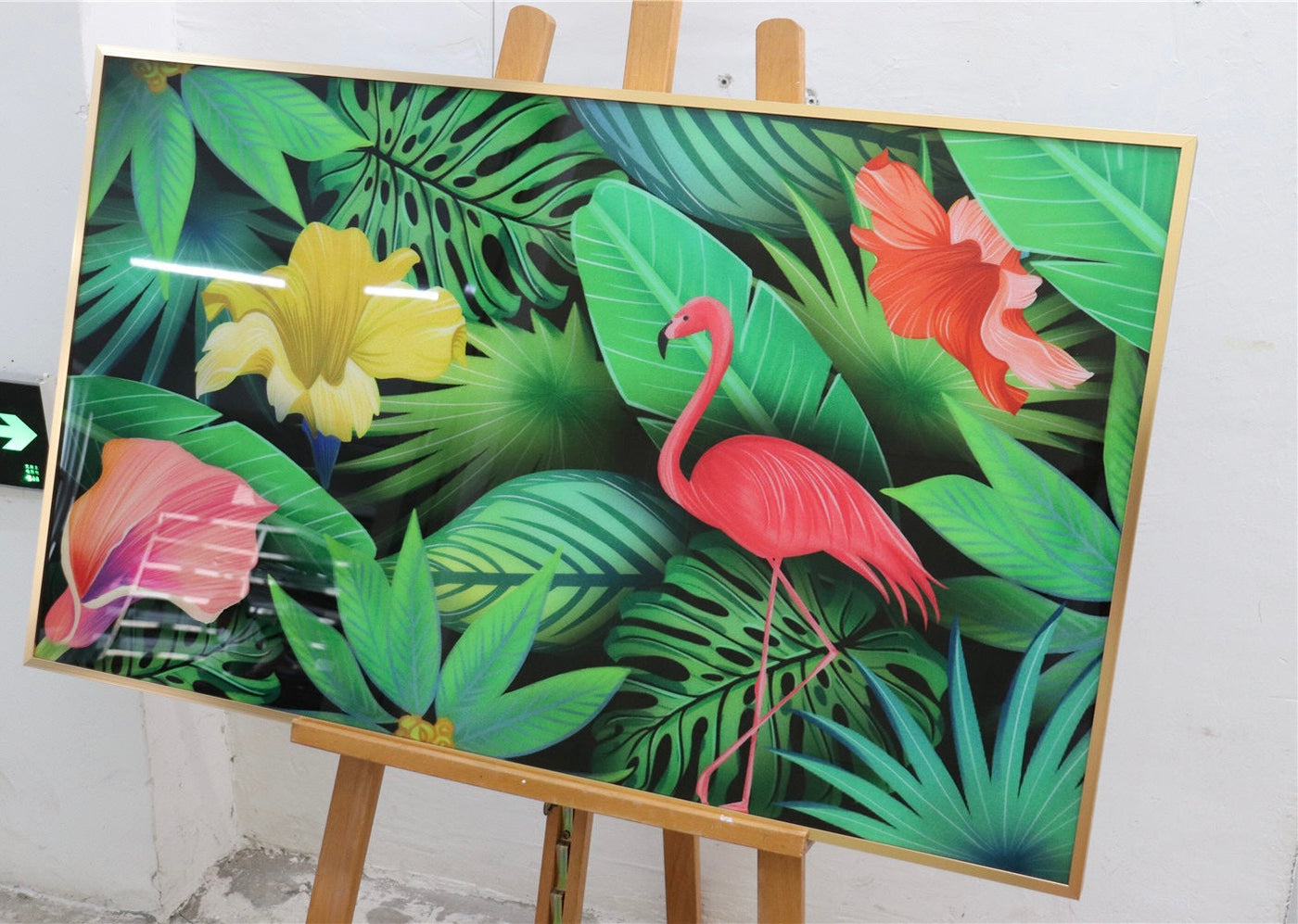Tropical pelicans Scenery art on acrylic with resin printing ( high gloss )