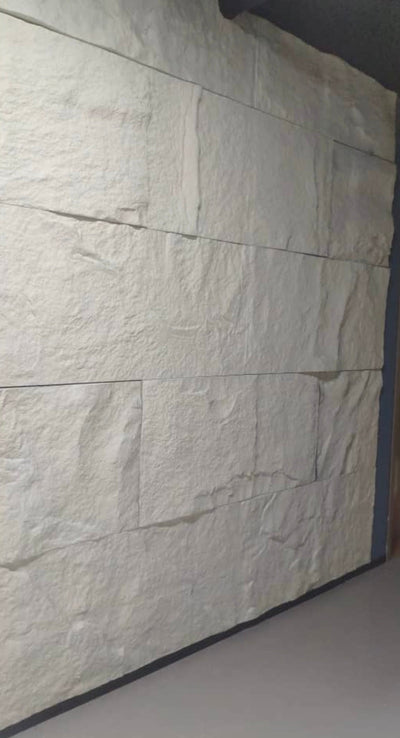 White Artificial stone wall panels (6 pieces per box)