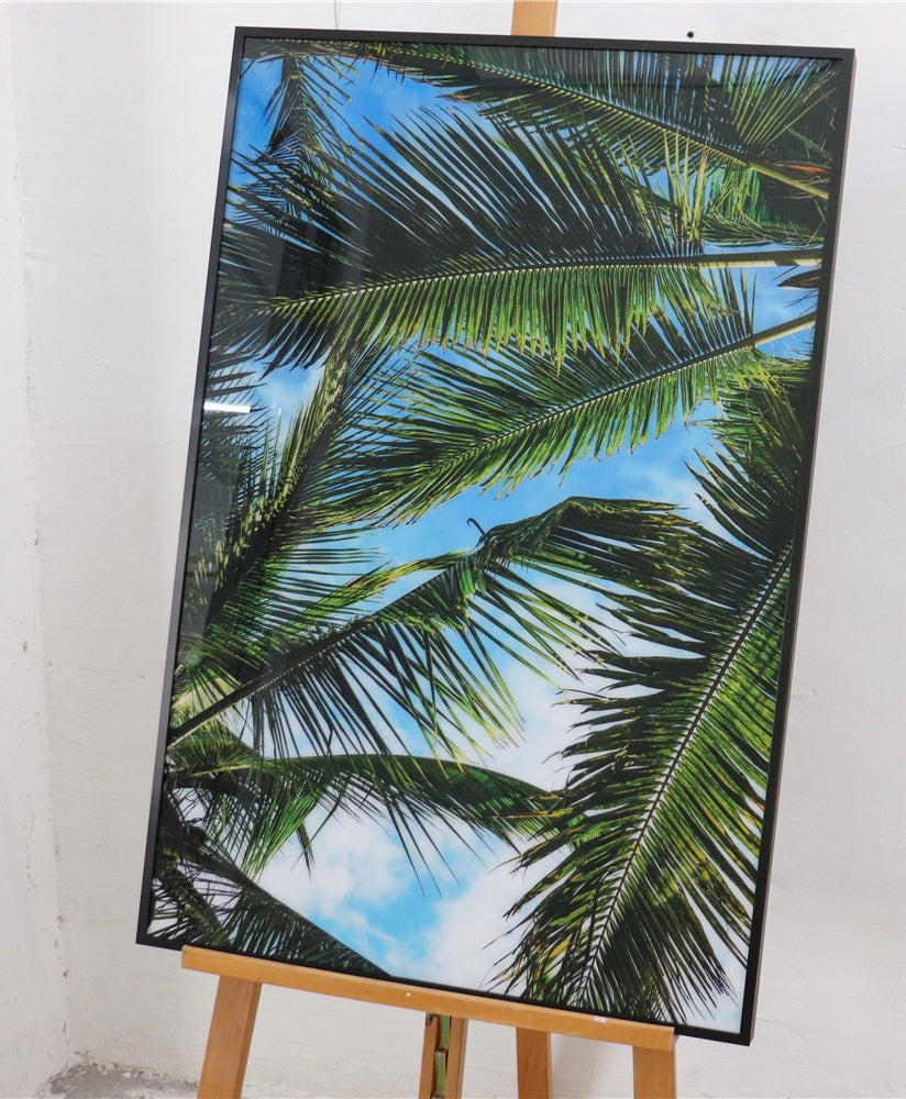 Palm trees Scenery art on acrylic with resin printing ( high gloss )